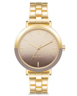 reloj de pulsera con bisel de dos tonos Nine West 0DDT02864