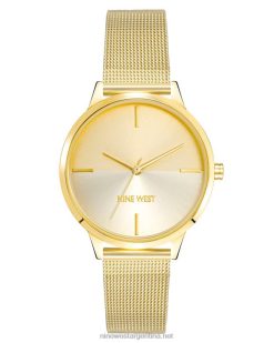 reloj de pulsera de malla con esfera dividida Nine West 0DDT02903