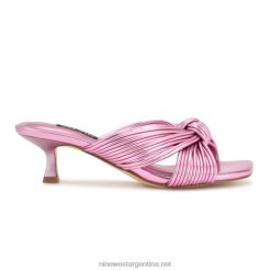 rosa metalizado sandalias con tacón estilo dafidil Nine West 0DDT01731