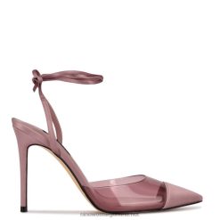 rosa/transparente zapatos de tacón cruzados al tobillo ferest Nine West 0DDT01361