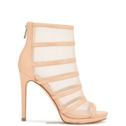 rubor cálido botines peep toe de malla larang Nine West 0DDT01780