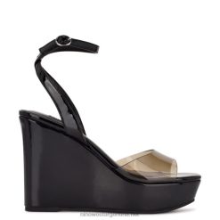 sandalias con correa en el tobillo y plataforma transparente Nine West 0DDT0853