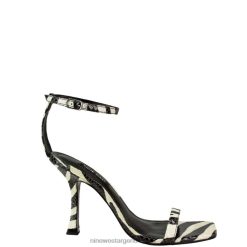 serpiente con estampado de cebra sandalias con correa en el tobillo Nine West 0DDT0447