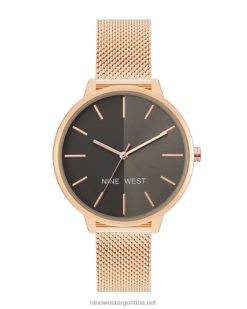tono oro rosa reloj de pulsera de malla Nine West 0DDT02899