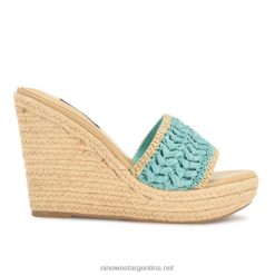 turquesa sandalias holandas tipo alpargata con cuña Nine West 0DDT0663
