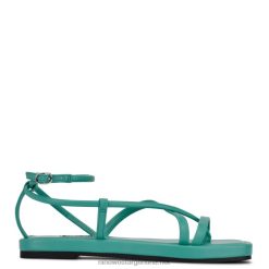 turquesa sandalias planas con tiras waren Nine West 0DDT0121