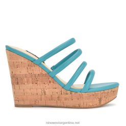 verde azulado sandalias con cuña tipo alpargata haloway Nine West 0DDT0664